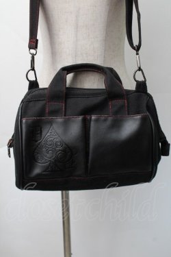 画像4: Deorart / レザー切替ショルダーバッグ  黒ｘ赤 S-25-11-22-034-PU-BG-HR-ZS