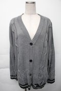NieR Clothing / ニットカーディガン  グレー S-25-11-23-040-PU-TO-AS-ZS