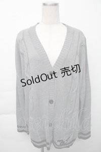 NieR Clothing / ニットカーディガン  グレー S-25-11-23-040-PU-TO-AS-ZS