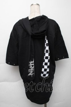 画像2: NieR Clothing / NieRちゃん半袖パーカー  黒 S-25-11-23-041-PU-TO-AS-ZS