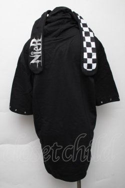 画像3: NieR Clothing / NieRちゃん半袖パーカー  黒 S-25-11-23-041-PU-TO-AS-ZS