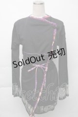 gouk / 和柄切替カーディガン  黒 S-25-11-23-042-GO-TO-AS-ZS