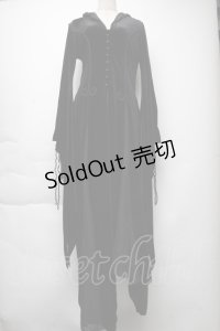 PUNK RAVE / Druid of the Moon Coat  黒 S-25-11-23-043-PU-CO-HR-ZS