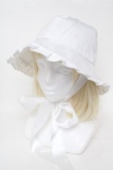 LOLITAその他(お買取対象外) / フリルキャップ  白 S-25-11-23-006-LO-AC-HR-ZS