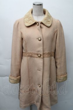 画像1: axes femme / レース使いコート M ベージュ S-25-11-23-048-AX-CO-HR-ZS