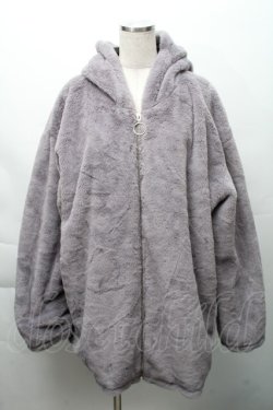 画像1: NieR Clothing / ファーパーカー  グレー S-25-11-23-050-PU-CO-AS-ZS