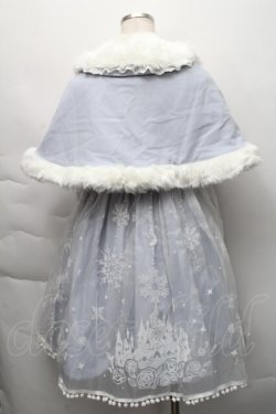 画像2: To Alice / 雪の結晶ケープ&ジャンパースカートセットアップ  サックス S-25-11-23-051-LO-CO-AS-ZS
