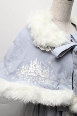 画像4: To Alice / 雪の結晶ケープ&ジャンパースカートセットアップ  サックス S-25-11-23-051-LO-CO-AS-ZS