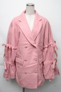jouetie / BIGリボンジャケットコート  ピンク S-25-11-23-053-EL-CO-HR-ZS
