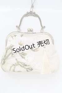 LOLITA / 和柄がま口ハンドバッグ  アイボリー S-25-11-23-008-LO-BG-HR-ZS
