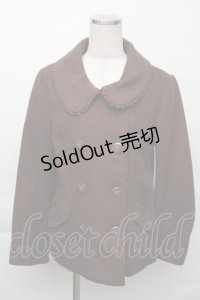 axes femme / ラメダブルボタンショートコート M ブラウン S-25-11-23-056-AX-CO-HR-ZS