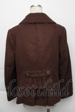 画像2: axes femme / ラメダブルボタンショートコート M ブラウン S-25-11-23-056-AX-CO-HR-ZS