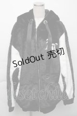 Amilige / バイカラーファーコート  黒ｘ白 S-25-11-23-057-PU-CO-AS-ZS