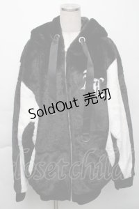 Amilige / バイカラーファーコート  黒ｘ白 S-25-11-23-057-PU-CO-AS-ZS