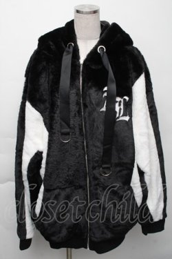 画像1: Amilige / バイカラーファーコート  黒ｘ白 S-25-11-23-057-PU-CO-AS-ZS