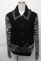 PINK HOUSE / ノルディックニットジャケット  黒 S-25-11-23-059-LO-CO-HR-ZS