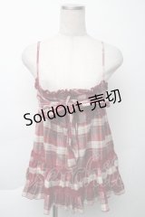 LIZ LISA / チェックキャミソール  赤 S-25-11-23-011-LO-TO-AS-ZS