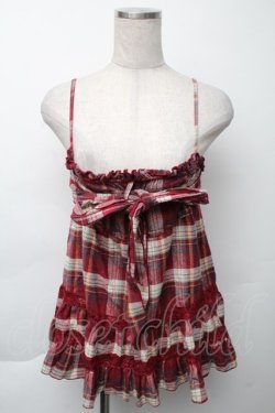 画像1: LIZ LISA / チェックキャミソール  赤 S-25-11-23-011-LO-TO-AS-ZS