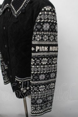 画像4: PINK HOUSE / ノルディックニットジャケット  黒 S-25-11-23-059-LO-CO-HR-ZS