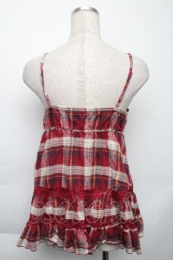 画像2: LIZ LISA / チェックキャミソール  赤 S-25-11-23-011-LO-TO-AS-ZS