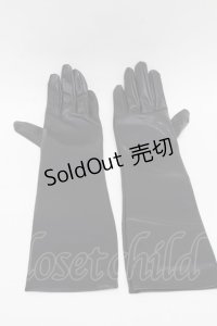 Moi-meme-Moitie / ブレスレット付きグローブ  黒 S-25-11-23-1001-MO-AC-HR-ZS