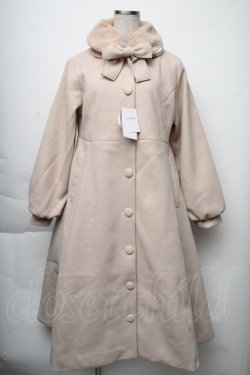 画像1: m petit by misako / AM*リボンコート M ベージュ S-25-11-23-1040-LO-CO-AS-ZS