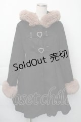 Rojita / ファー襟コート  黒 S-25-11-23-1042-LO-CO-AS-ZS