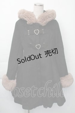 画像1: Rojita / ファー襟コート  黒 S-25-11-23-1042-LO-CO-AS-ZS