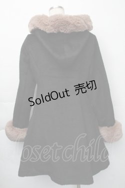 画像2: Rojita / ファー襟コート  黒 S-25-11-23-1042-LO-CO-AS-ZS