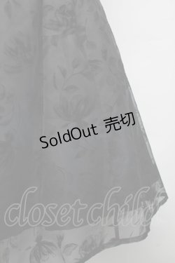 画像4: Moi-meme-Moitie / 花柄フロッキーミニジャンパースカート  黒 S-25-11-23-1044-MO-OP-HR-ZS