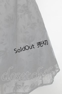 画像5: Moi-meme-Moitie / 花柄フロッキーミニジャンパースカート  黒 S-25-11-23-1044-MO-OP-HR-ZS