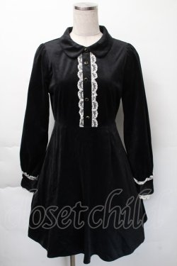 画像1: LOLITA / 別珍ワンピース  黒 S-25-11-23-1045-LO-OP-HR-ZS