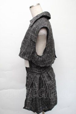 画像3: EATME / ツイードプリーツベスト&スカートSet  黒 S-25-11-23-1047-LO-OP-AS-ZS