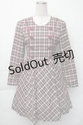 Fi.n.t / チェックワンピース  ブラウンｘワイン S-25-11-23-1049-CA-OP-AS-ZS