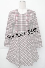 Fi.n.t / チェックワンピース  ブラウンｘワイン S-25-11-23-1049-CA-OP-AS-ZS