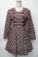 画像1: Fi.n.t / チェックワンピース  ブラウンｘワイン S-25-11-23-1049-CA-OP-AS-ZS (1)