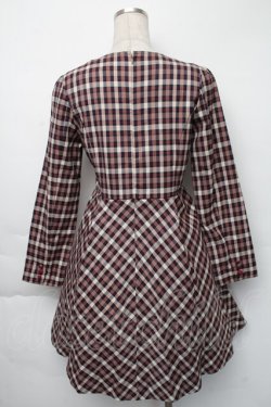 画像2: Fi.n.t / チェックワンピース  ブラウンｘワイン S-25-11-23-1049-CA-OP-AS-ZS
