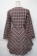 画像2: Fi.n.t / チェックワンピース  ブラウンｘワイン S-25-11-23-1049-CA-OP-AS-ZS (2)