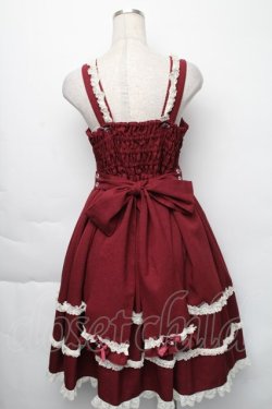 画像2: metamorphose / 両山レースジャンパースカート 1 ワイン S-25-11-23-1051-ME-OP-AS-ZS