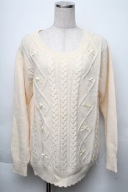 画像1: Fi.n.t / ケーブルニット  オフ S-25-11-23-1006-CA-TO-AS-ZS