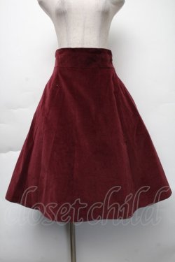 画像1: Moi-meme-Moitie / 別珍後ろ編み上げスカート(2001) 9号 ワイン S-25-11-23-1053-MO-SK-AS-ZS