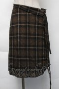The Gabriel Chelsea / チェックスカート  ブラウン S-25-11-23-1054-PU-SK-AS-ZS
