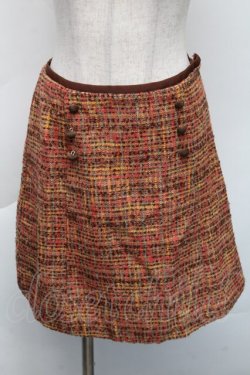 画像1: an another angelus / ツイードスカート  ブラウン S-25-11-23-1055-CA-SK-AS-ZS