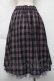 画像2: axes femme / 裾プリーツチェック柄スカート  紺 S-25-11-23-1056-AX-SK-HR-ZS (2)