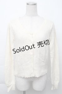 Fi.n.t / ローズボタンカーディガン  オフ S-25-11-23-1007-CA-TO-AS-ZS
