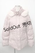 axes femme / ファーフードダウン風コート  ピンク S-25-11-23-1014-AX-CO-HR-ZS