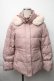 画像1: axes femme / ファーフードダウン風コート  ピンク S-25-11-23-1014-AX-CO-HR-ZS (1)