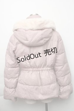 画像2: axes femme / ファーフードダウン風コート  ピンク S-25-11-23-1014-AX-CO-HR-ZS