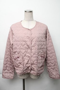 画像1: m petit by misako / マイメロタフタハートキルトジャケット LL ピンク S-25-11-23-1015-LO-BL-HR-ZS