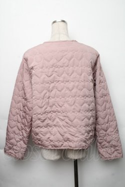 画像2: m petit by misako / マイメロタフタハートキルトジャケット LL ピンク S-25-11-23-1015-LO-BL-HR-ZS